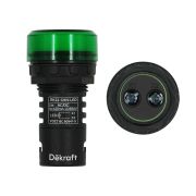 Лампа коммутационная ADDS ЛК-22 d22мм 24В AC/DC зел. LED DEKraft 25065DEK