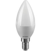Лампа светодиодная 71 628 OLL-C37-6-230-2.7K-E14-FR 6Вт свеча 2700К тепл. бел. E14 600лм 176-264В ОНЛАЙТ 71628