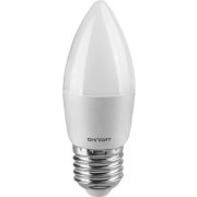 Лампа светодиодная 61 130 OLL-C37-8-230-6.5K-E27-FR 8Вт свеча 6500К холод. бел. E27 800лм 176-264В ОНЛАЙТ 61130