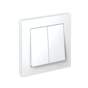 Выключатель 2-кл. СП AtlasDesign 10А IP20 (сх. 5) 10AX в сборе бел. SE ATN000152
