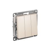 Выключатель 3-кл. СП AtlasDesign 10А IP20 (сх. 1+1+1) 10AX механизм беж. SE ATN000231