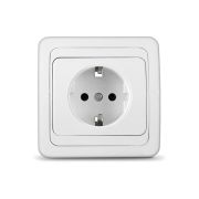 Розетка 1-м СП Валери 16А IP20 с заземл. бел. UNIVersal В0028