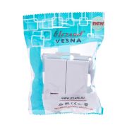 Выключатель 2-кл. 1п СП Vesna 10А IP20 с индикацией механизм бел. LEZARD 742-0288-112