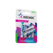 Элемент питания алкалиновый AAA/LR03 BP-6 (блист.6шт) КОСМОС KOCLR03BL6