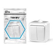 Выключатель 2-кл. ОП Dita IP54 10А 250В бел. TOKOV ELECTRIC TKL-DT-V2-C01-IP54