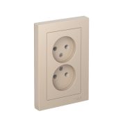 Розетка 2-м. AtlasDesign 16А без заземл. в сборе песочн. SE ATN001220