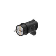 Вилка угловая MultiSet 16А 250В IP44 с заземл. каучук черн. SE MST1102BK