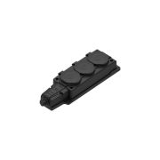 Колодка удлинителя 3-м MultiSet 16А 250В IP44 с заземл. каучук черн. SE MST4103BK
