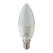 Лампа светодиодная RS LED C37 E14 6W 220-240V 6Вт свеча матовая 4000К нейтр. бел. E14 600лм 220-240В Ra90 Русский Свет 15010545057