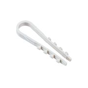 Дюбель-хомут PCD-R 11-18-55-100WH для круглого кабеля PA6.6 бел. (уп.100шт) JazzWay 5054806