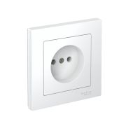 Розетка AtlasDesign 16А без заземл. быстрозажим. клем. в сборе бел. SE ATN000140S