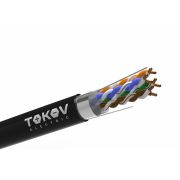 Кабель витая пара F/UTP 4х2х24AWG(0.51мм) кат.5E PE outdoor Fluke tested (м) PRO TOKOV ELECTRIC TKP-C05-F42-5E-305-OD