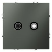 Розетка телевизионная оконечная TV + SAT 2-м СП S70 механизм титан Voltum VLS060406