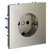 Розетка 1-м СП S70 16А с заземл. механизм шелк Voltum VLS040104