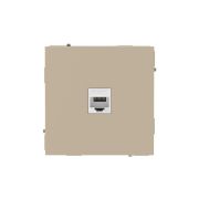 Розетка компьютерная 1-м KANT RJ45 кат.6A без шторки ванильн. марципан DKC 7015673