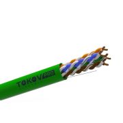 Кабель витая пара U/UTP 4х2х23AWG(0.57мм) кат.6 PVCLS нг(А)-LSLTx indoor (м) PRO TOKOV ELECTRIC TKP-C11-U42-6-RU-LSLTx