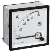 Амперметр Э47 72х72мм 50А кл. точн. 1.5 IEK IPA10-6-0050-E